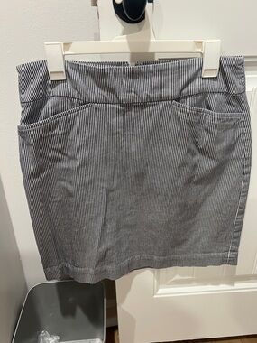 Talbots Striped Blue and White Pencil Skirt size 8.